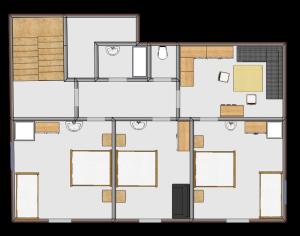 The floor plan of Apart Peter
