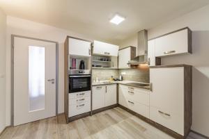 Kuchyň nebo kuchyňský kout v ubytování Downtown Royal Apartments