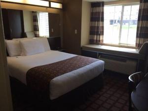 een hotelkamer met een bed en een raam bij Microtel Inn & Suites Mansfield PA in Mansfield
