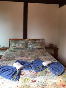 Llit o llits en una habitació de Pousada Chalé na Roça Penedo