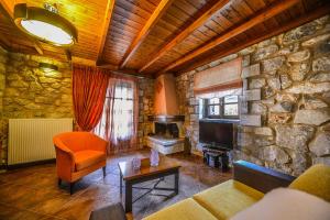 A seating area at Abelos Villas