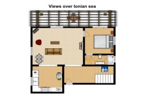 Plán poschodí v ubytovaní Villa Eleni