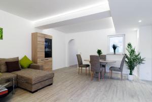 Χώρος καθιστικού στο Luxusapartment nahe Müggelsee