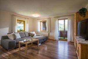 TV a/nebo společenská místnost v ubytování Ferienwohnung Lehenhof