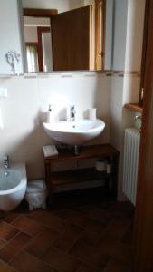 プラトヴェッキオにあるAgriturismo Mandrioliのバスルーム(洗面台、トイレ付)