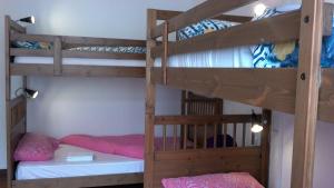 a bunk bed room with two bunk beds at Casa Azul Hostel in Sintra