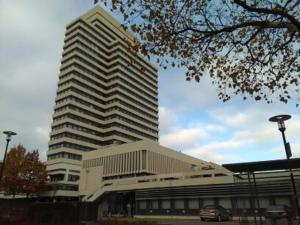Das Gebäude in dem sich das Privatzimmer befindet