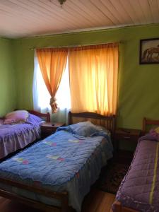 a bedroom with two beds and a window at Hospedaje Freire in Osorno +9 photos