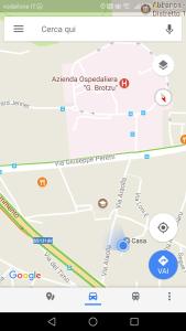 a screenshot of the google maps app at suite the natural color in Selargius