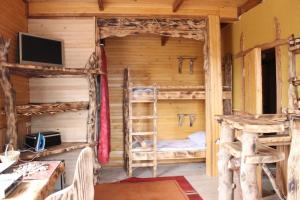 Habitación con 2 literas en una cabaña en Skhovanka Dovbusha en Migovo