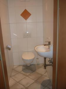 ブリクセン・イム・ターレにあるFerienwohnung-Dillのバスルーム(トイレ、洗面台付)