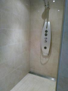 a shower with a urinal in a bathroom at Anna's B&B Rijssen in Rijssen