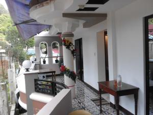 a view from the balcony of a house at Vali-Joe Travel Lodge in El Nido