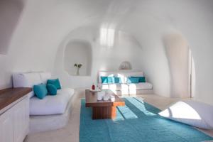 A seating area at Perivolas Hotel