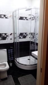 ソチにあるАпартаменты в Королевском паркеのバスルーム(シャワー、トイレ付)