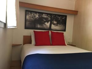 Cama o camas de una habitación en Camping La Fundicion