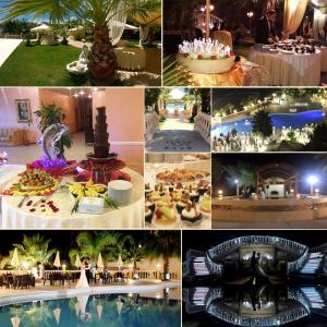 eine Collage mit Fotos eines Resorts mit Pool in der Unterkunft Grand Hotel Stella Maris Italia in Palmi