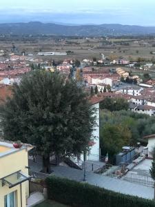 a view of a city from the roof of a building at Tre Girasoli in Monte San Savino