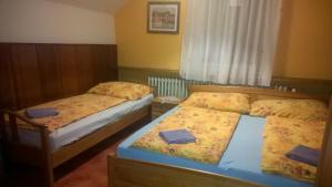 Postel nebo postele na pokoji v ubytování Penzion Lipůvka