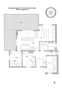 Plan piętra w obiekcie AlpenglueckGastein - Private mountain lodge