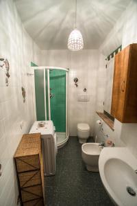 カステルヌオーヴォ・ベラルデンガにあるPodere San Simoneのバスルーム(洗面台、トイレ、シャワー付)