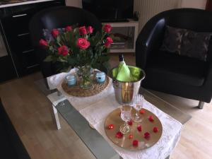 Posezení v ubytování Komfortable Apartments in der Villa Eule