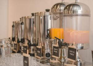 a row of juice at Hotel Nuevo Boulevard in Mar del Plata