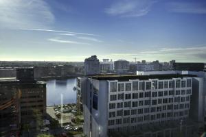 Pemandangan umum bagi Copenhagen atau pemandangan bandar yang diambil dari hotel