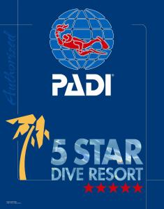 a logo for a star dive resort at The Blue Orchid Resort in Moalboal