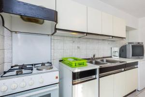 Kuchyň nebo kuchyňský kout v ubytování Apartments Nikola