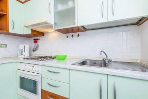 Kuchyň nebo kuchyňský kout v ubytování Apartments Nikola