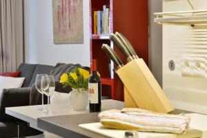 Posezení v ubytování Ferienwohnung Seestern