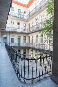 an external view of a building with a balcony at NICE "TRABI" APARTMENT IN THE CITY in Budapest