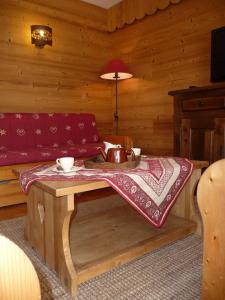 Ein Sitzbereich in der Unterkunft Residence Sylvana