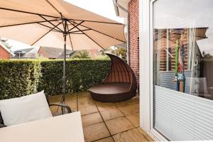 Rõdu või terrass majutusasutuses Hotel Kolb