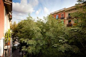 バルセロナにあるApartEasy - Family Sant Antoni apt.の通りの中の木