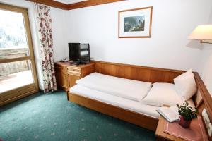 Televízia a/alebo spoločenská miestnosť v ubytovaní Hotel Post Kappl
