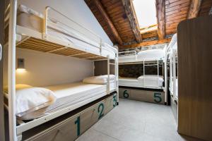 Ένα ή περισσότερα κρεβάτια σε δωμάτιο στο Mountain Hostel Tarter
