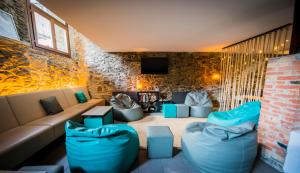 Χώρος καθιστικού στο Mountain Hostel Tarter