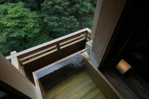 Balkón nebo terasa v ubytování Shima-Onsen Toshimaya