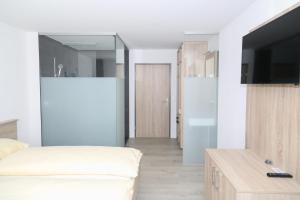 Μια τηλεόραση ή/και κέντρο ψυχαγωγίας στο Hotel Traube Garni