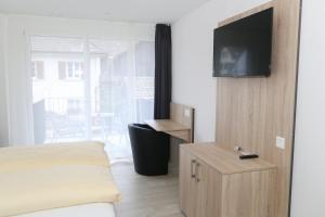 Μια τηλεόραση ή/και κέντρο ψυχαγωγίας στο Hotel Traube Garni