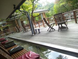 Balkón nebo terasa v ubytování Hirugami Grand Hotel Tenshin