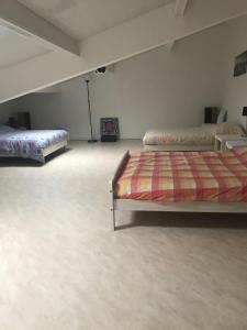1 Schlafzimmer mit 2 Betten in einem Zimmer in der Unterkunft Petite maison indépendante in Bulgnéville