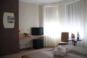 TV a/nebo společenská místnost v ubytování Dzintars Hotel