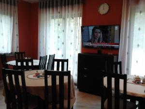 TV a/nebo společenská místnost v ubytování Willa Olympia
