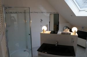 Koupelna v ubytování Burgblick