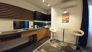 Ett badrum på Decanska Apartments