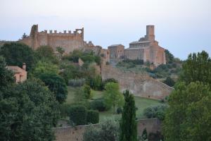 a castle on top of a hill with trees at Il Riuscello in Tuscania