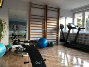 Fitness centrum a/nebo fitness zařízení v ubytování Kielczanka